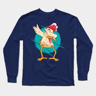 Dabbing Chicken - Funny Cute Animals Long Sleeve T-Shirt